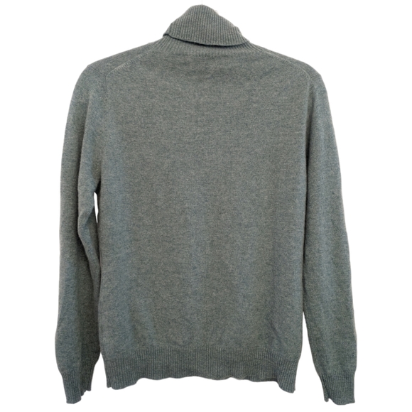 Invisible World Verdigris Blue Green Cashmere Turtleneck Sweater. Small - Picture 2 of 5